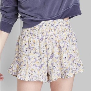 Wild Fable Ruffle Pull-On Floral Shorts